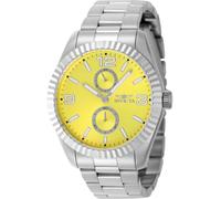 INVICTA Specialty 49528 Montre Homme - Entanche - Analogique - Mouvement à Quartz - Acier Inoxydable avec Cadran Argent - 43mm