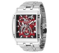 INVICTA Speedway 47716 Montre Homme - Entanche - Analogique - Mouvement à Quartz - Acier Inoxydable avec Cadran Rouge - 47mm