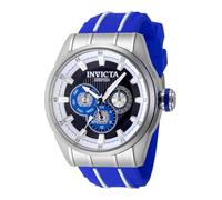 INVICTA Speedway 49050 Montre Homme - Entanche - Analogique - Mouvement à Quartz - Acier Inoxydable avec Cadran Bleu - 48mm