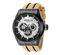 INVICTA Speedway 49053 Montre Homme - Entanche - Analogique - Mouvement à Quartz - Acier Inoxydable avec Cadran Argent - 48mm