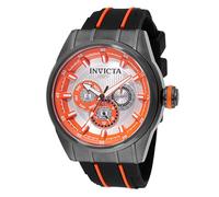 INVICTA Speedway 49054 Montre Homme - Entanche - Analogique - Mouvement à Quartz - Acier Inoxydable avec Cadran Orange - 48mm