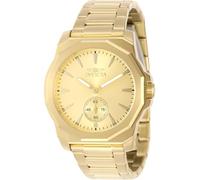 INVICTA Speedway 49333 Montre Homme - Entanche - Analogique - Mouvement à Quartz - Acier Inoxydable avec Cadran Or - 42mm