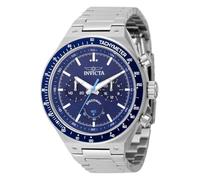 INVICTA Speedway 49377 Montre Homme - Entanche - Analogique - Mouvement à Quartz - Acier Inoxydable avec Cadran Bleu - 44mm