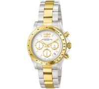 INVICTA Speedway 9212 Montre Homme - Entanche - Analogique - Mouvement à Quartz - Acier Inoxydable avec Cadran Blanc - 39mm