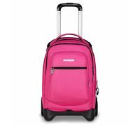 Invicta Trolley School Plug, rose, 3 en 1, sac à dos double compartiment avec chariot amovible, poche pour PC, poche pour gourde, 34 l, école moyenne et supérieure, voyage, sac à dos fille, rose