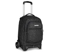 Invicta Trolley School Plug Shine, noir, 34 L, effet paillettes, double compartiment, cross-over System, poche équipée, compartiment pour PC, poche porte-bouteille, école moyenne et supérieure, fille