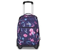Invicta Trolley scolaire Plug Fantasy Shine, violet, 3 en 1, sac à dos double compartiment avec chariot amovible, poche pour PC, poche pour gourde, 34 l, école moyenne et supérieure, voyage, sac à dos