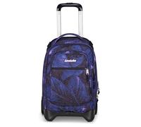 Invicta Trolley scolaire Plug Fantasy Shine, violet, 3 en 1, sac à dos double compartiment avec chariot amovible, poche pour PC, poche pour gourde, 34 l, école moyenne et supérieure, voyage, sac à dos