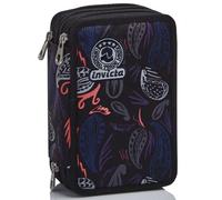 Invicta Trousse à 3 compartiments, avec crayons, stylos, marqueurs… école primaire, filles et filles, Noir , Taglia Unica, School & Leisure Time
