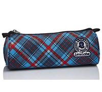 Invicta Trousse à Crayons - Trousse à Stylos, Multicolore, Boîte à Papeterie, Trousse à Stylos pour Adolescents et Adolescentes, Parfait pour les Fournitures Scolaires, Bleu, Tartan