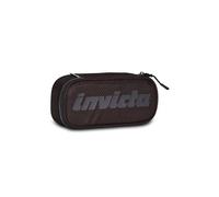 Invicta Trousse Scolaire Rouge à lèvres, Ligne LED, Noire, Pochette Ovale avec Poche intérieure et Porte-stylos élastique, Accessoires de Sac à Dos, élémentaire, Moyen, Haut, garçon Fille, Noir,
