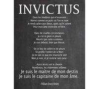 Invictus par William Ernest Henley Invictus Poeme en Francais (30cm x 40cm, Chalkboard Black)