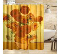 INVIN ART Ensemble de Rideaux de Douche avec Crochets, tournesols par Van Gogh, peintures pour Salle de Bain