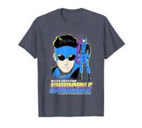 Invincible Mark Grayson Blue Suit Showcase Distressed T-Shirt, Homme, Bleu Chiné, 4XL