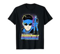 Invincible Mark Grayson Blue Suit Showcase Distressed T-Shirt, Homme, Noir, 4XL