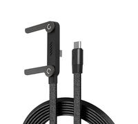 Invisible Holder Charger Cable with Stand, 240w Super Fast Charging 2-in-1 Fast Charging Cord & Phone Stand,Type C/USB C and Folding Phone Holder 5ft for Phone, Tablets (1PCS)