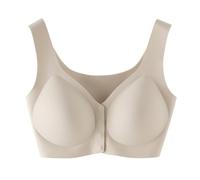 Invisible Seamless Bra for Women Wireless Front Closure Padded Bra (Beige,Grand)