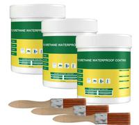 Invisible Waterproof Agent Anti-fuites, Revêtement imperméable transparent multifonctionnel, Scellant isolant étanche, de revêtement imperméable, mastic invisible waterproof Avec Brosse (300g, 3)