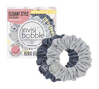 Invisibobble chouchou cheveux epais gris x2 - Chouchou homme et femme édition limitée - Scrunchies unisex avec un elastique en spirale à l'intérieur