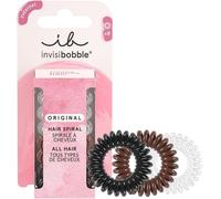 Invisibobble Élastique Cheveux Noir, Transparent Et Marron Original Elastique Cheveux Spirale Femme Elastique Cheveux Sans Traces Tenue Forte 8x