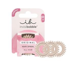 Invisibobble élastique cheveux Original Bronce Me Pretty x3 - Elastique cheveux spirale pour femme et homme - Elastique cheveux sans traces - Tenue forte