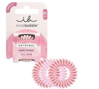 Invisibobble élastique cheveux rose Original The Pinks x3 - Elastique cheveux spirale pour femme et homme - Elastique cheveux sans traces - Tenue forte