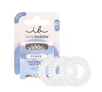 Invisibobble élastique cheveux transparent Power x3 - Elastique spirale cheveux extra forte - Elastiques cheveux sans traces - Elastique cheveux epais