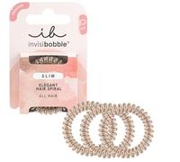 Invisibobble élastiques Slim Bronze and Beads I Elastiques en spirale pour filles et femmes I Tenue forte et respect des cheveux I Anti-casse I 3 pièces designed in Germany