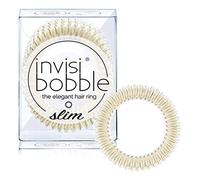 Invisibobble Élastiques Spirales Doré Slim Stay Gold X3 - Élastique en Spirale pour Femme et Homme - Elastique Invisible Cheveux sans Traces - Tenue Forte