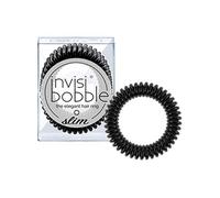 Invisibobble élastiques spirales noir Slim True Black x3 - Élastique en spirale pour femme et homme - Elastique invisible cheveux sans traces - Tenue forte