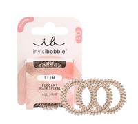 Invisibobble élastiques spirales Slim Bronze Me Pretty x3 - Élastique en spirale pour femme et homme - Elastique invisible cheveux sans traces - Tenue forte