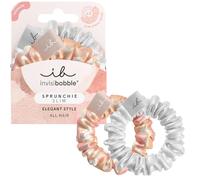 Invisibobble élastiques Sprunchie Slim Bella Chrome I Elastiques en spirale pour filles et femmes I Tenue forte et respect des cheveux I Anti-casse I 2 pièces designed in Germany