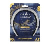 invisibobble HAIRHALO Eclipse Stardust Crown Serre-tête avec anneau, large, pour des looks de fête élégants, confortable et réglable, argenté