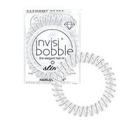 Invisibobble invisibobble Slim Chrome Chouchou pour cheveux, 3 x argent métallisé fin pour filles et femmes, look élégant et tenue solide, conçu au cœur de Munich