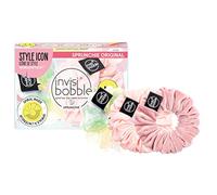 invisibobble Lot de 3 chouchous rétro Dreamin' Scrunchie Pastel I 3 élastiques à cheveux roses et multicolores pour filles et femmes I Scrunchies rose I Conçu au cœur de Munich
