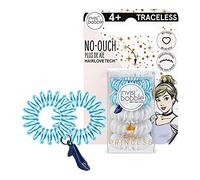 invisibobble Lot de 5 élastiques à cheveux en spirale sans trace - Princesse Disney Cendrillon - Accessoires de cheveux élastiques solides pour femme - Pas de nœuds, pas de trempage - Doux pour les