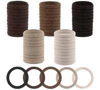 Invisibobble Lot de 50 élastiques à cheveux épais pour femme - Marron - Largeur : 4 cm - 5 couleurs - Pour filles et femmes - Cheveux épais et lisses