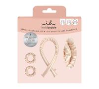 invisibobble Set Boucles sans Chaleur Rose | Créez de boucles sans chaleur et abimez pas vos cheveux avec un fer a boucler | Bigoudis 1 unité et Chouchou soie 2 unités