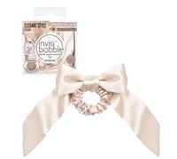 Invisibobble chouchou cheveux femme soie rose Sprunchie Slim Ballerina Bow - Chouchou satin pour femme et fille - Chouchou foulard avec un ruban détachable
