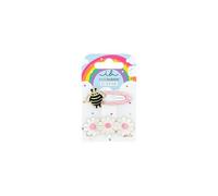 invisibobble SNAP CLIP KIDS Happy Spring Bee (2 pièces) - Barrettes enfants avec abeille & fleur - Pour filles & garçons - Tenue douce pour cheveux fins