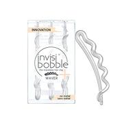 Invisibobble Waver+ pince à cheveux transparent Crystal Clear x3 I Barettes cheveux femme et fille I Pince a cheveux transparent grand avec fort tenue