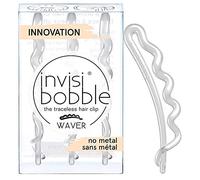 Invisibobble Waver pince à cheveux transparente Crystal Clear x3 I Barettes à cheveux pour femme et fille I Grand confort avec forte tenue I Hair-Tech