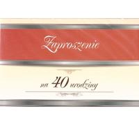 Invitation anniversaire 40 ZT07 (10pcs)