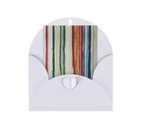 Invitation de fête blanche avec lignes colorées, carte de vœux verticale, adaptée pour un anniversaire de mariage