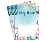 Invitation de fête prénatale charmante créature marine - Design élégant et amusant pour garçons et filles - 75 cartes parfaites pour une fête prénatale - 10,2 x 15,2 cm