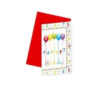 Invitations Anniversaire avec enveloppes (x6) - enterrement de vie