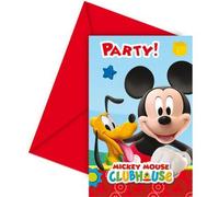 Invitations anniversaire mickey (x6)