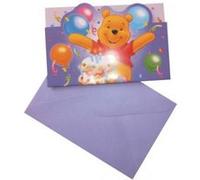 Invitations anniversaire Winnie l'ourson (x6) G