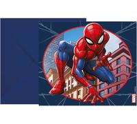 Invitations d'anniversaire "Spiderman : Criminal Warrior" avec enveloppes - set de 6 parfaites pour une fête inoubliable pour ton petit super-héros !