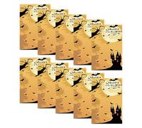Invitations de Fête Halloween - Cartes Vintage Effrayantes, Motifs Chauves-Souris, Crânes et Toile d’Araignée, Finition Colorée et | Lot de 10 Cartes pour Château Hanté, Événements à Thème, Ca
